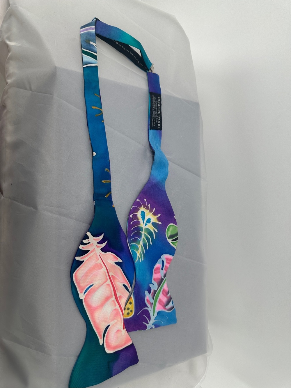 Dunford Wood hand painted silk bow tie